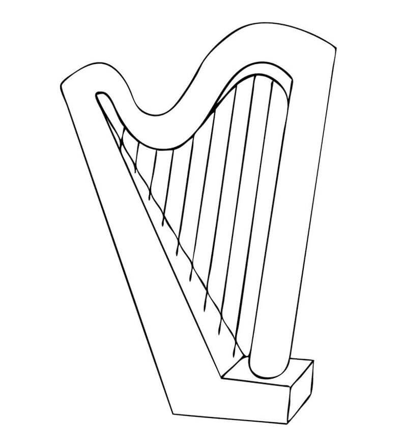 Coloriage Harpe 5 à imprimer