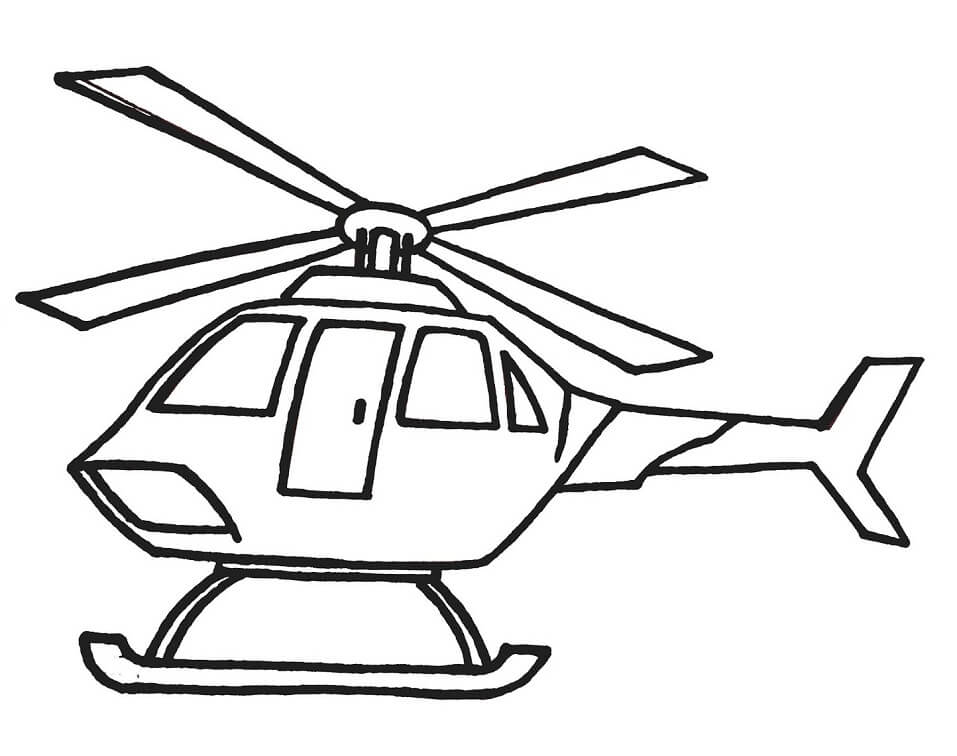 Coloriage Hélicoptère normal 1