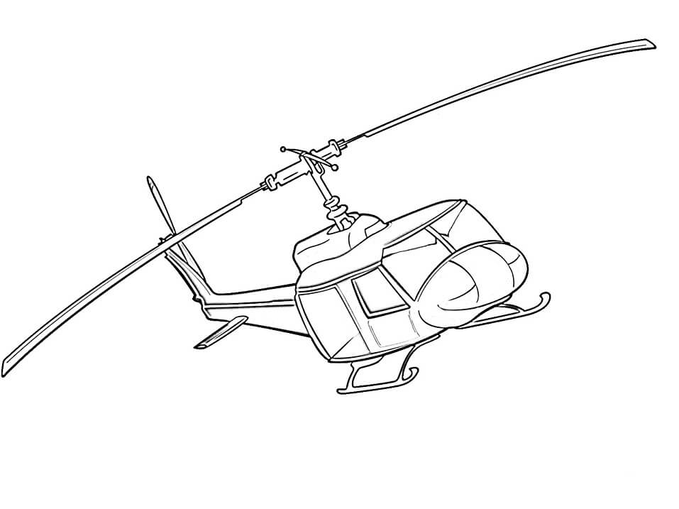 Coloriage Hélicoptère normal 4
