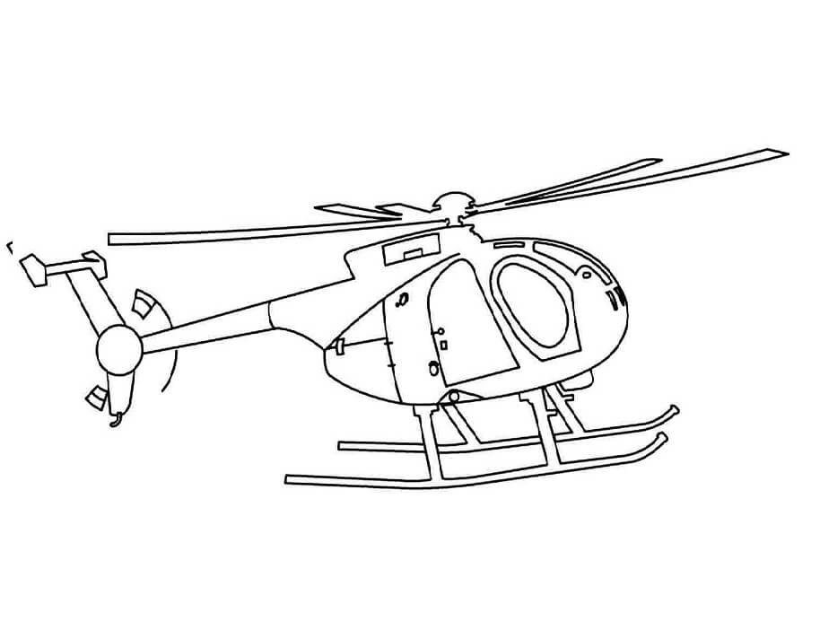 Coloriage Hélicoptère normal 5 à imprimer