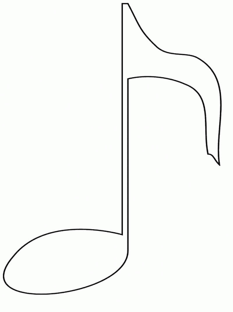 Coloriage Note de Musique Simple 1