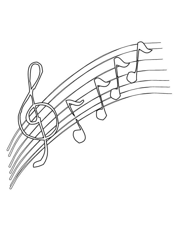 Coloriage Notes de musique 1