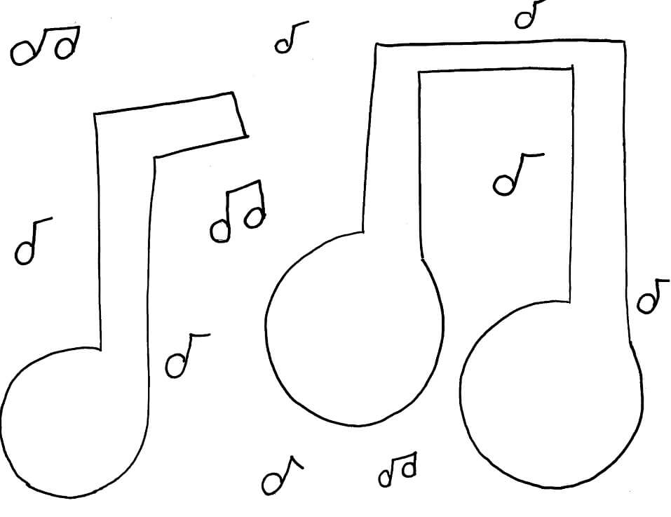 Coloriage Notes de musique 7