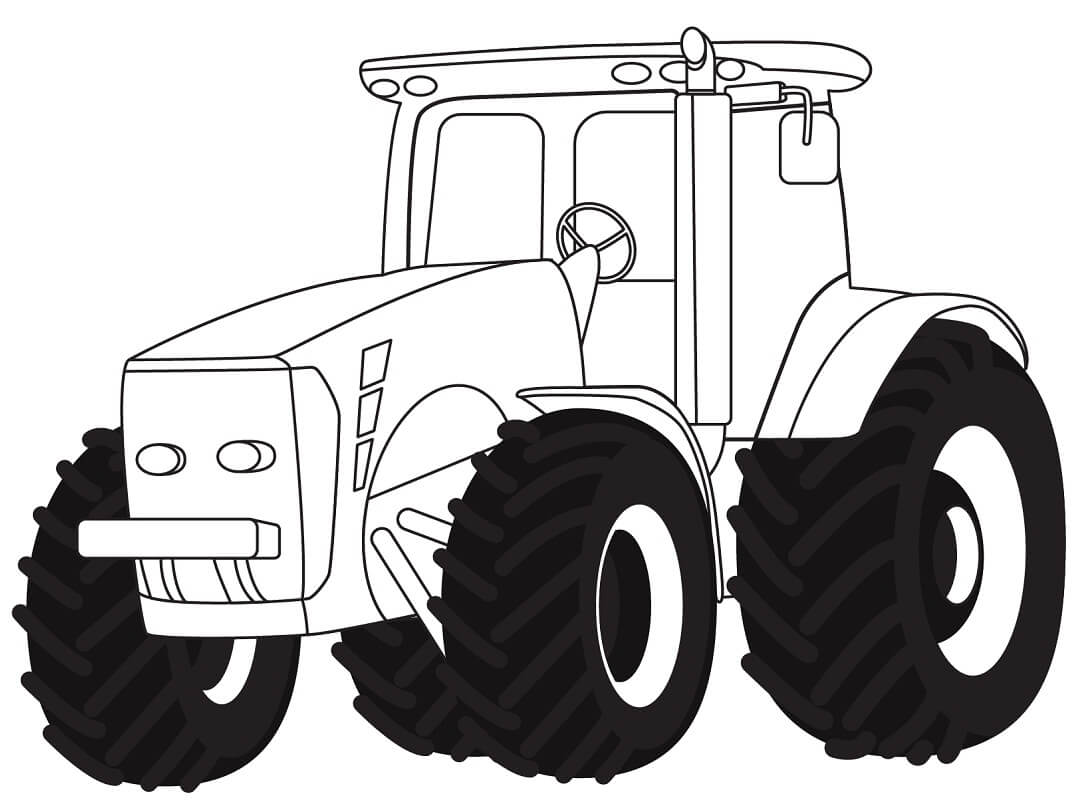 Coloriage Tracteur agricole