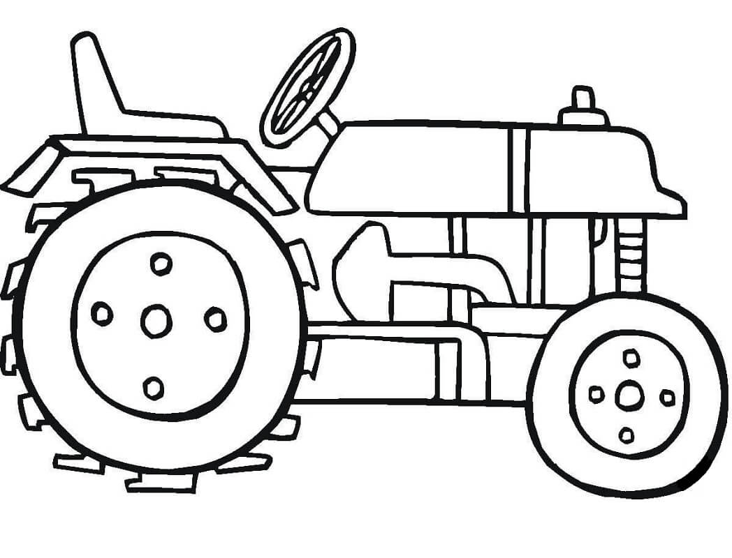 Coloriage Tracteur normal 2 à imprimer
