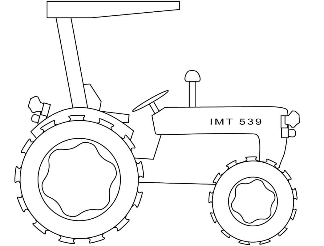 Coloriage Tracteur simple 1