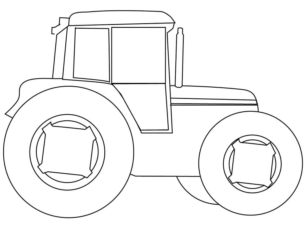 Coloriage Tracteur simple
