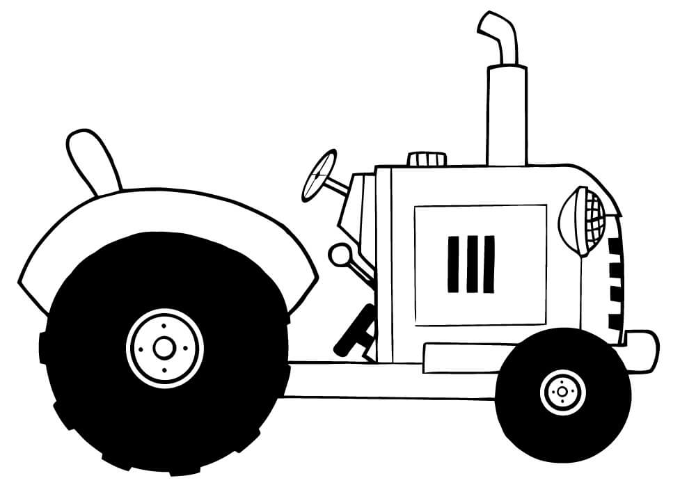 Coloriage Tracteur vintage