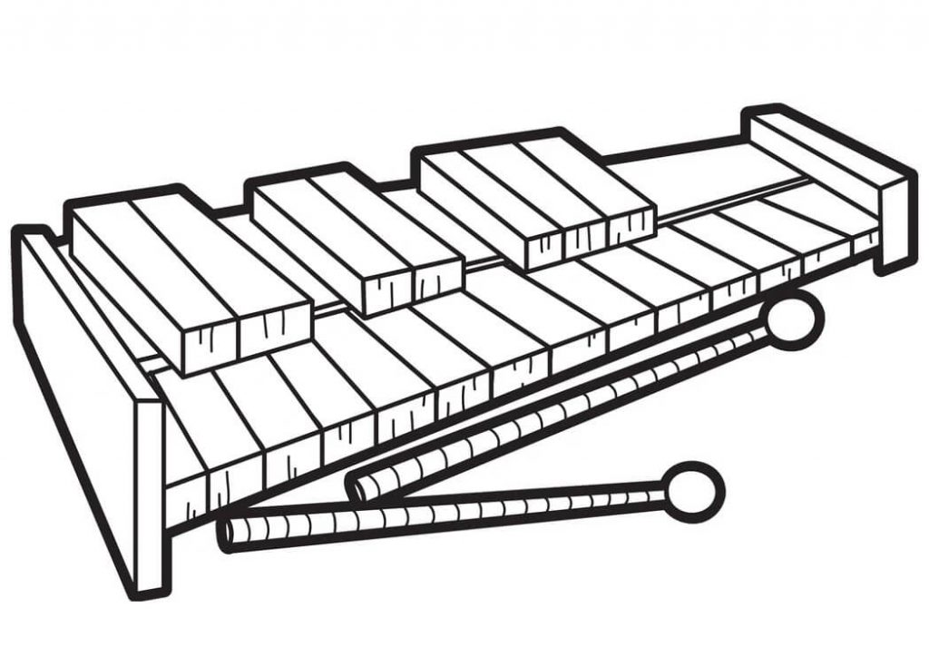 Coloriage Xylophone 5 à imprimer