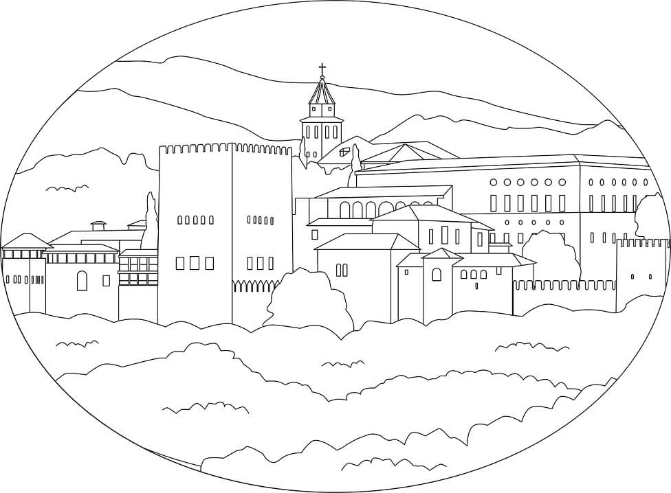 Coloriage Alhambra à imprimer