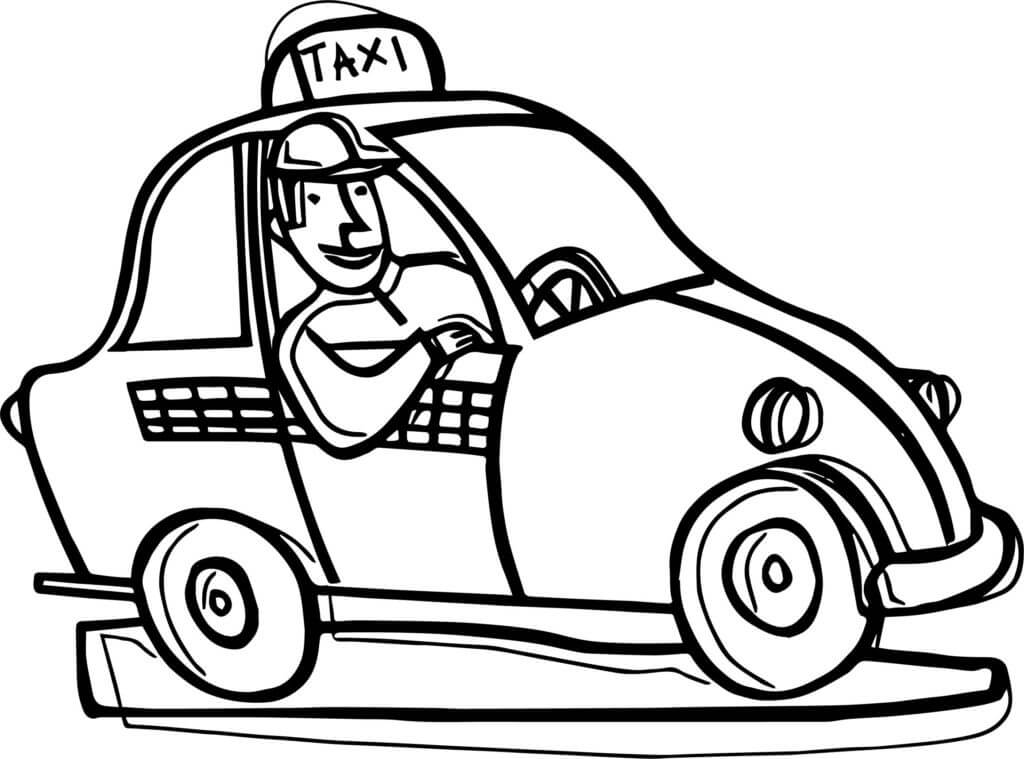 Coloriage Conducteur de Taxi 2 à imprimer