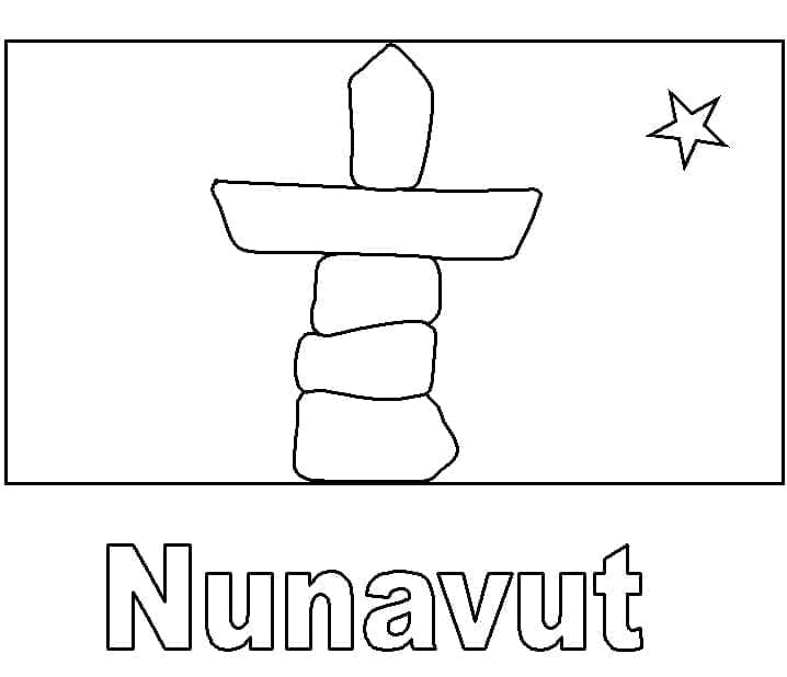 Coloriage Drapeau du Nunavut à imprimer