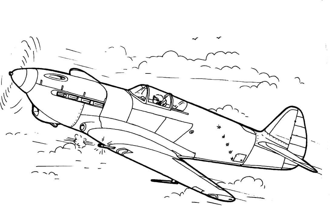 Coloriage E-30 Avion de chasse à imprimer