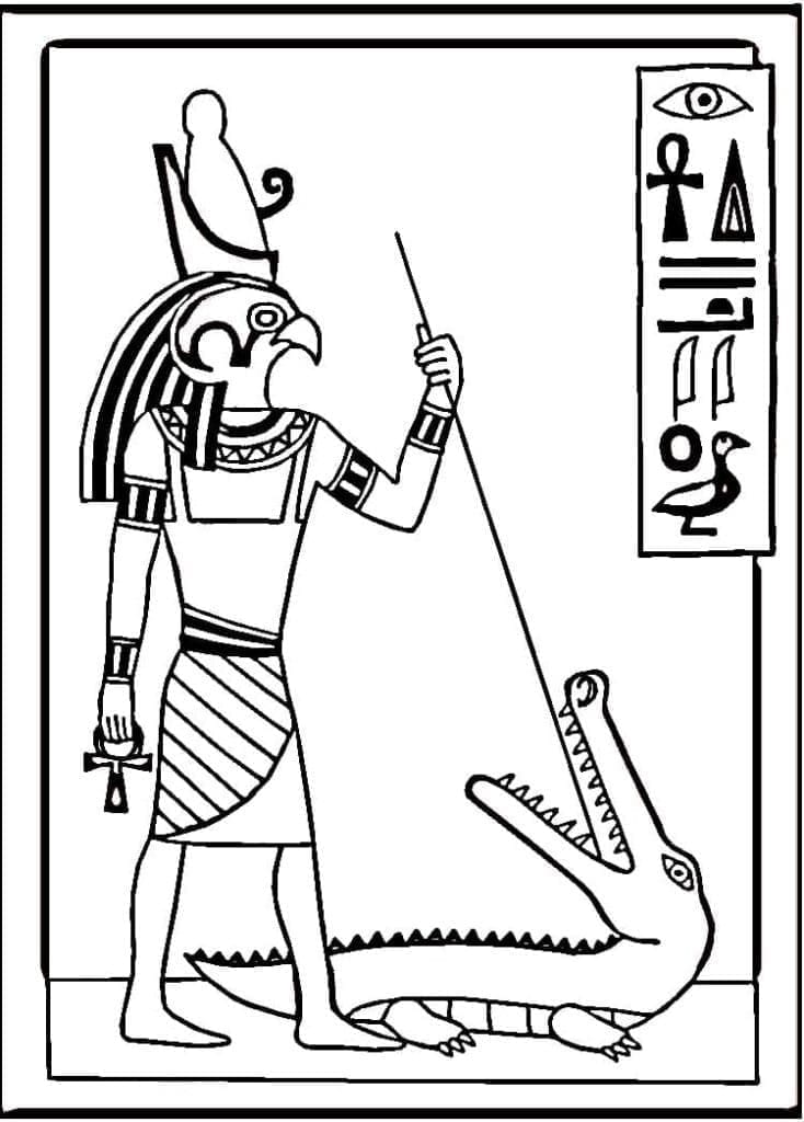 Coloriage Image de l’Egypte Ancienne à imprimer