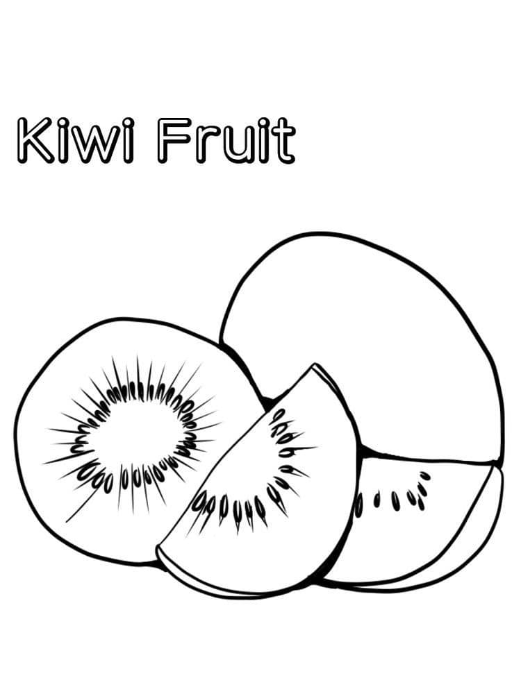 Coloriage Kiwi frais 1 à imprimer