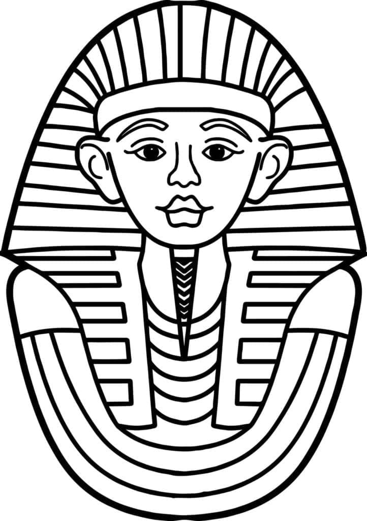 Coloriage Masque de Pharaon à imprimer