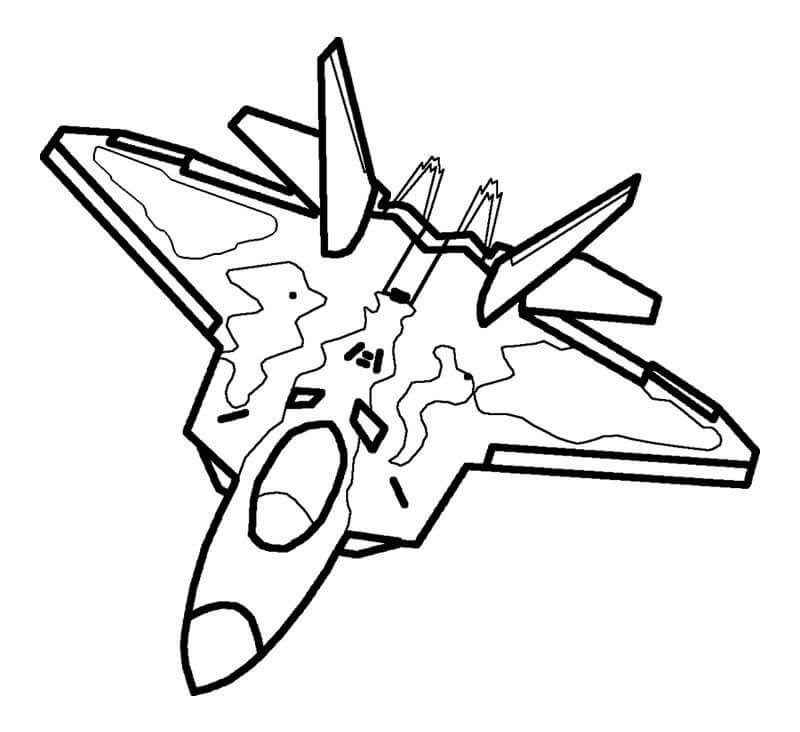 Coloriage Military Fighter Jet coloring page à imprimer