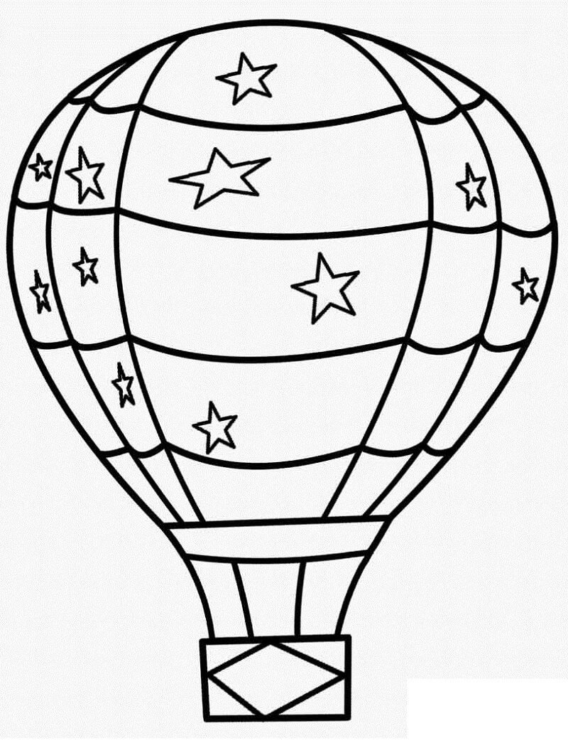 Coloriage Montgolfière normale 5