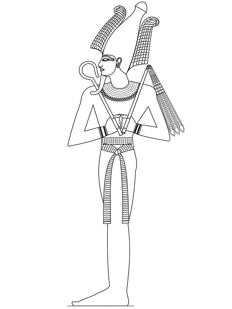 Coloriage Mythe d’Osiris à imprimer