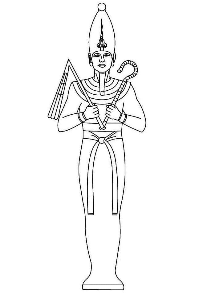 Coloriage Osiris, Dieu des Morts à imprimer