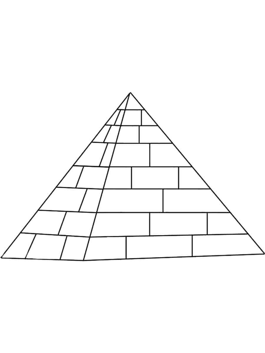 Coloriage Pyramide Simplifiée à imprimer