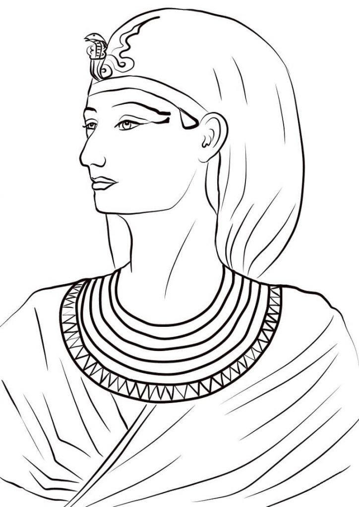 Coloriage Reine-pharaon Hatchepsout à imprimer