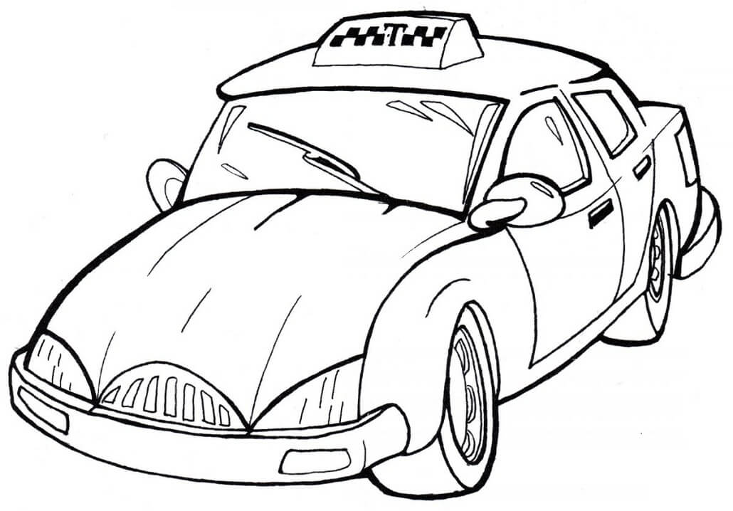 Coloriage Taxi normal 3