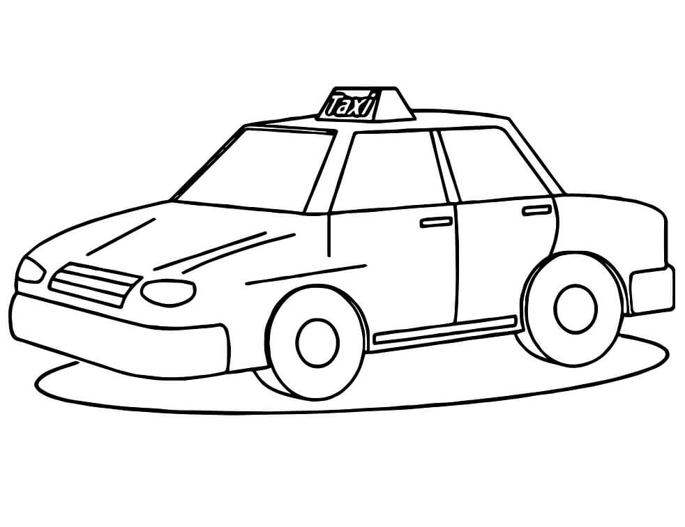 Coloriage Taxi normal 4