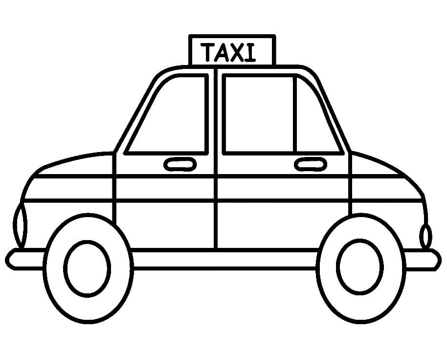 Coloriage Taxi simple 2