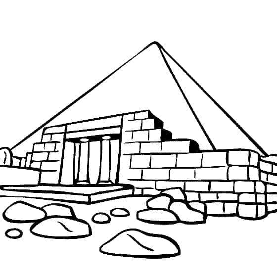 Coloriage Une Pyramide de Gizeh à imprimer