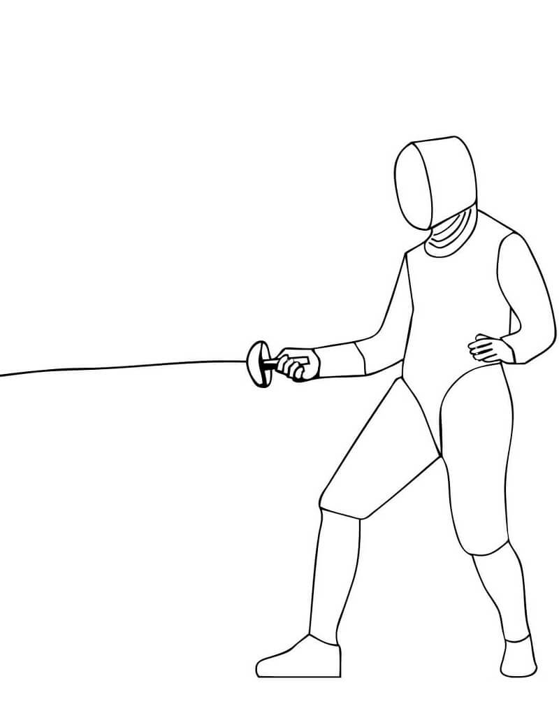 Coloriage Escrime à l'épée 4