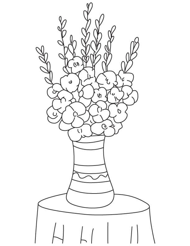 Coloriage Fleurs de Glaïeul 11