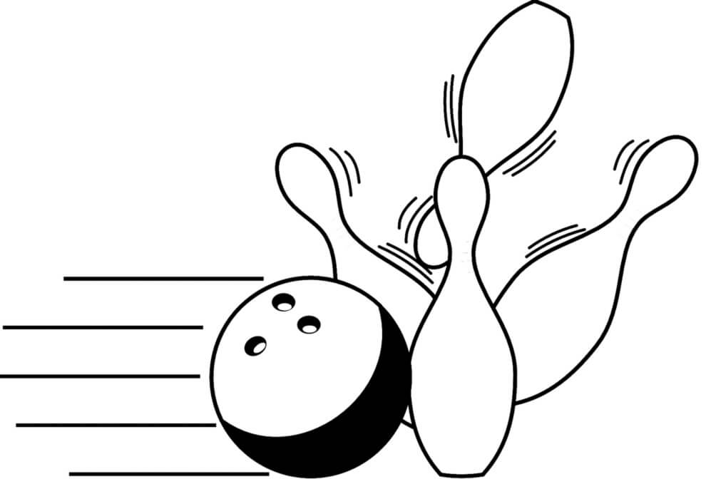 Coloriage Strike au bowling 1