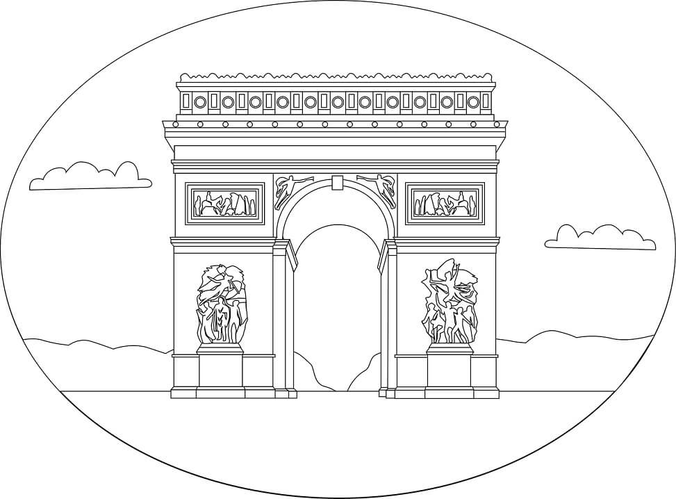 Coloriage Arc de Triomphe 1