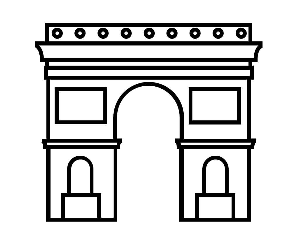 Coloriage Arc de Triomphe 5 à imprimer