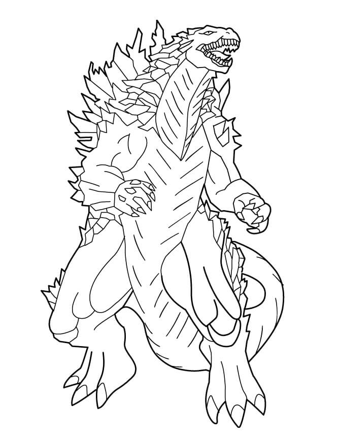 Coloriage Godzilla Geant 3