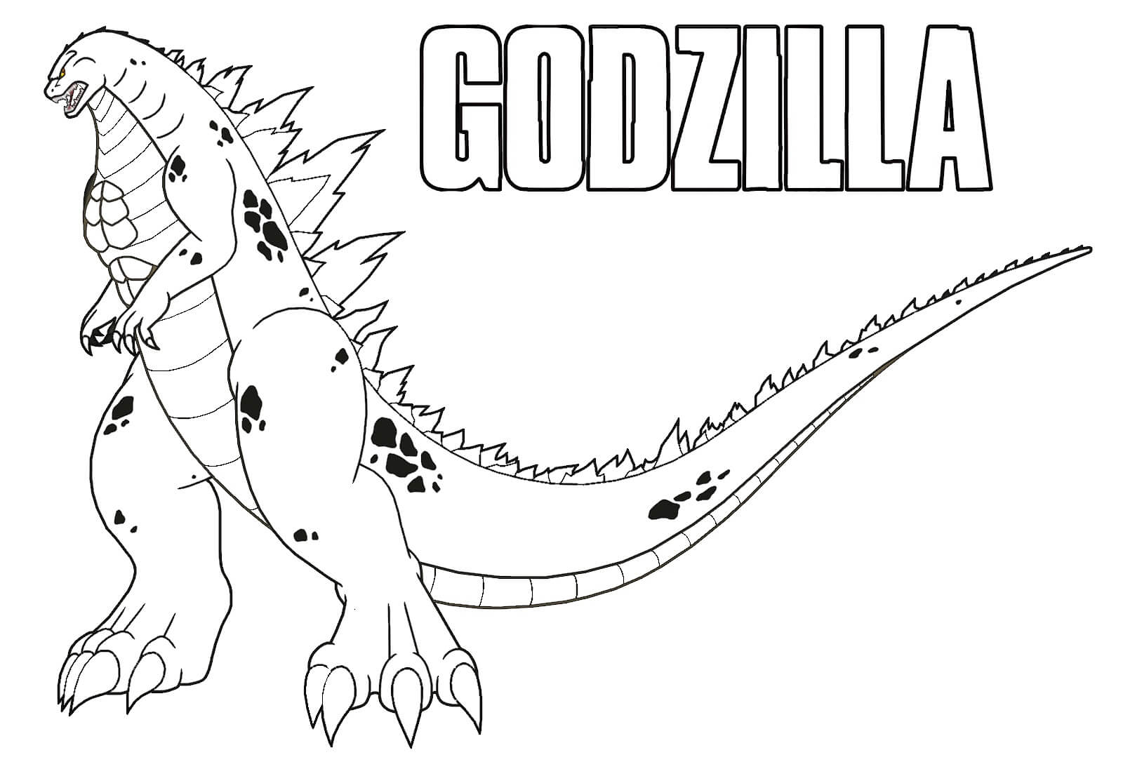 Coloriage Grand Monstre Godzilla 2