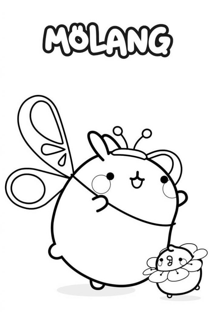 Coloriage Kawaii Molang à imprimer