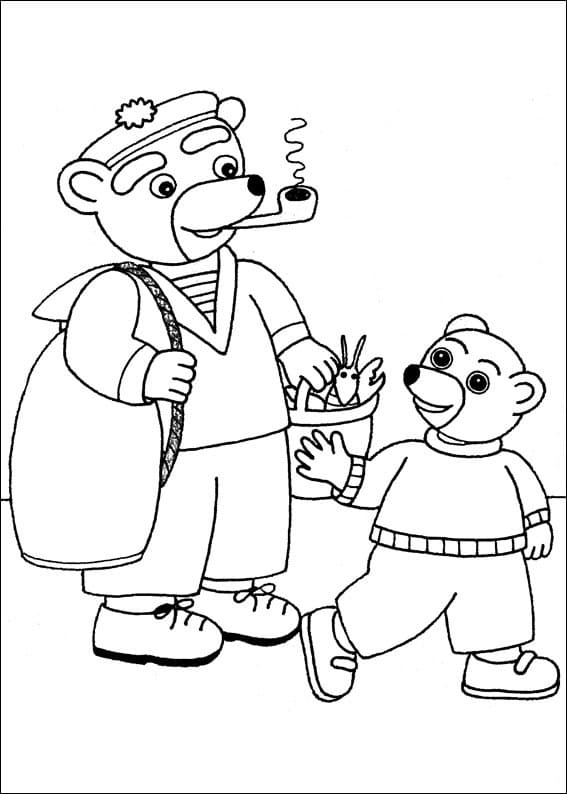 Coloriage Les aventures de Petit Ours Brun 1