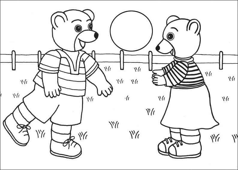 Coloriage Les aventures de Petit Ours Brun 13