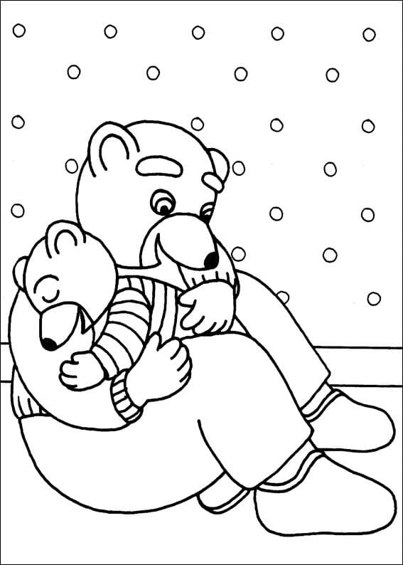 Coloriage Les aventures de Petit Ours Brun 18