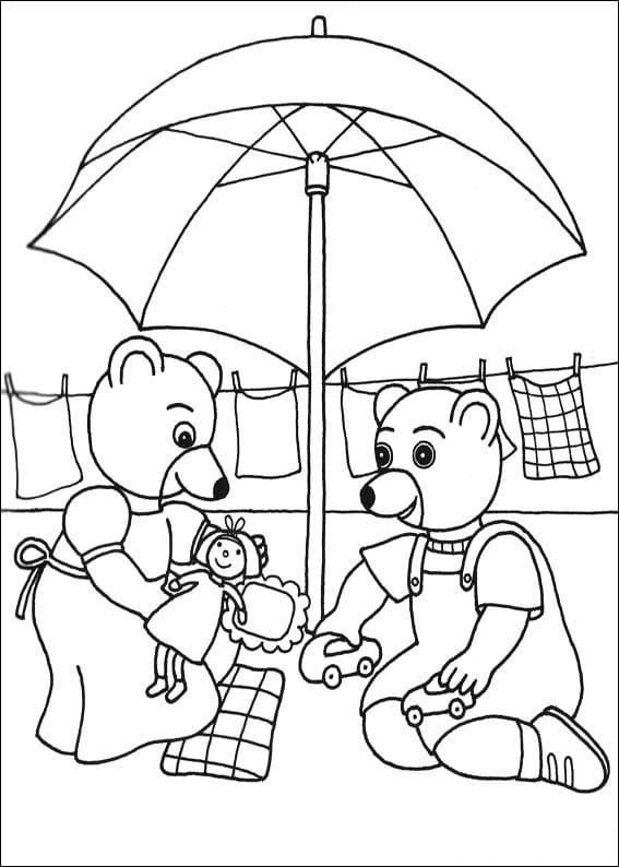 Coloriage Les aventures de Petit Ours Brun 2