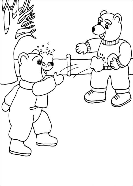 Coloriage Les aventures de Petit Ours Brun 23