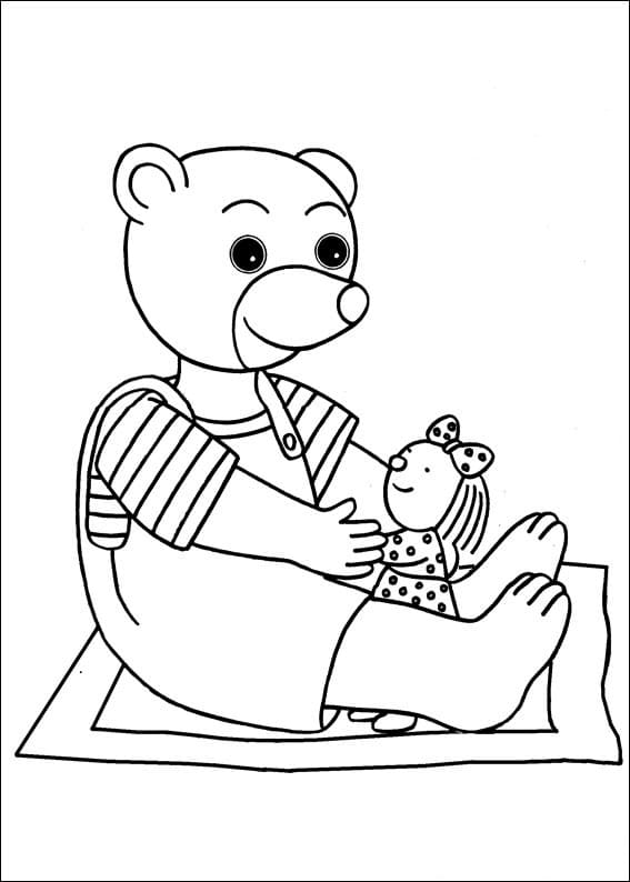 Coloriage Les aventures de Petit Ours Brun 3