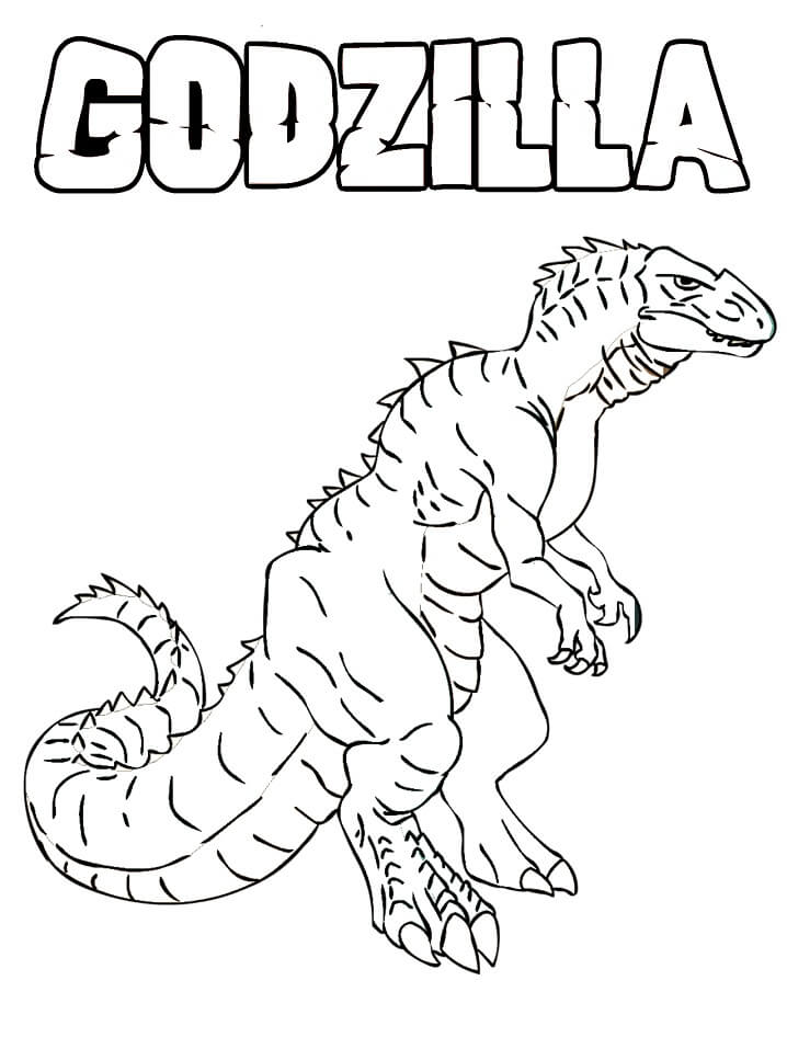 Coloriage Monstre Godzilla 3