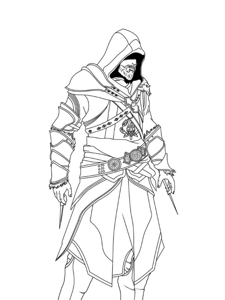 Coloriage assassin’s creed 5 à imprimer