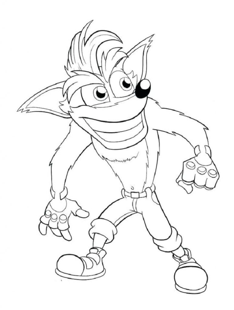 Coloriage crash bandicoot 2 à imprimer