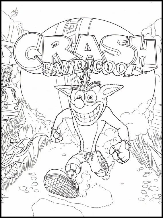 Coloriage Crash Bandicoot à imprimer