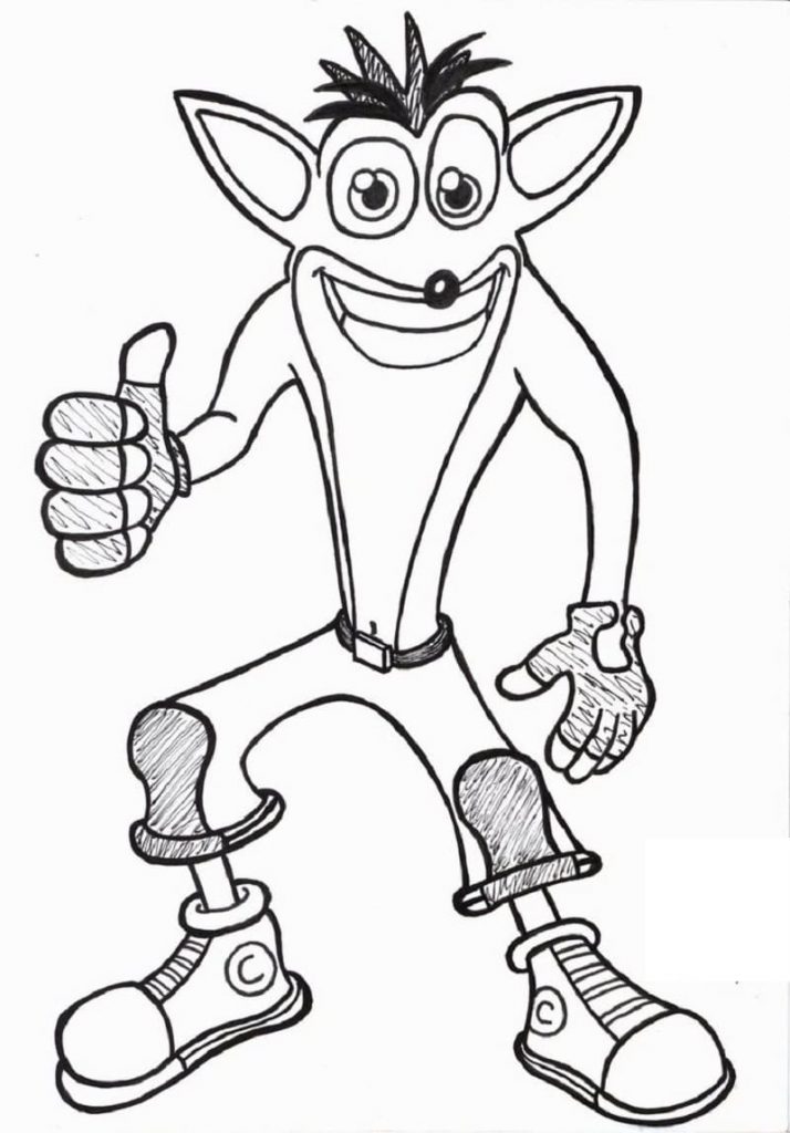 Coloriage crash bandicoot 4 à imprimer