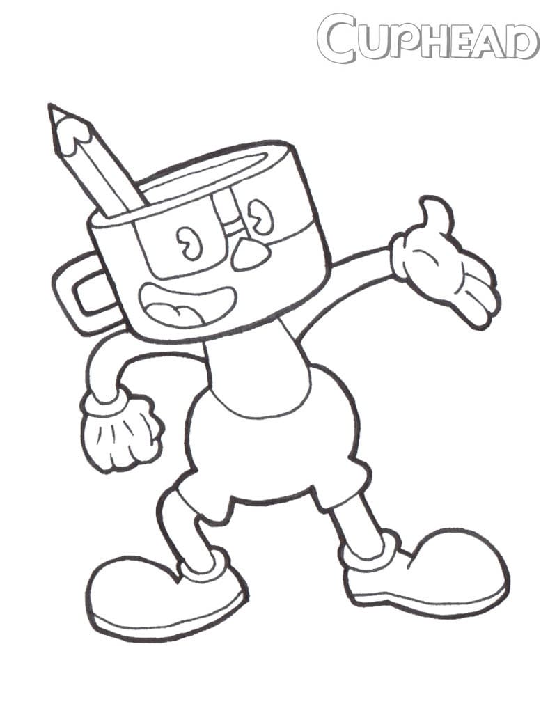 Coloriage cuphead 3 à imprimer